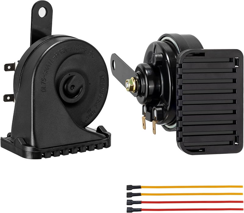 banhao Car Horn Universal Fit High Low Tone Electric Snail Horns 12V 130dB Waterproof Truck Horn Replacement Kit with Cover - Image 1